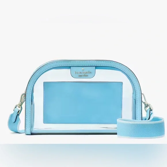 KATE SPADE BLUE CLEAR CROSSBODY BAG NEW - Picture 1 of 5